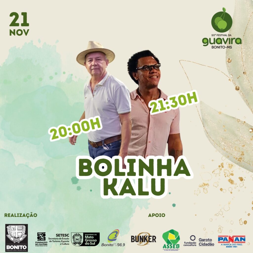 Confira a programação completa do 20º Festival da Guavira de Bonito