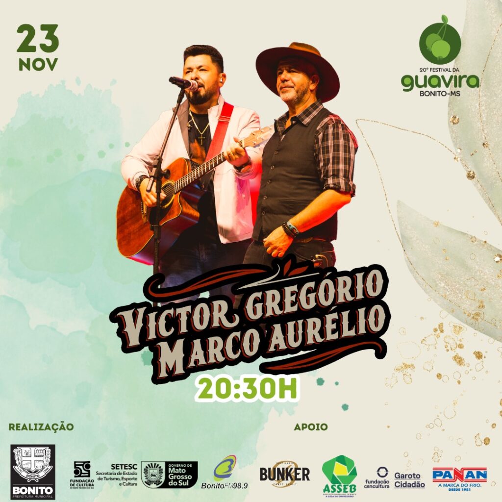 Confira a programação completa do 20Âº Festival da Guavira de Bonito